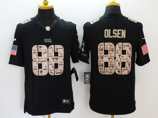 Men's Carolina Panthers Greg Olsen #88 Black Game Player Jersey1