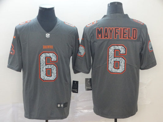 Men's Cleveland Browns Baker Mayfield Gray Game Jersey1