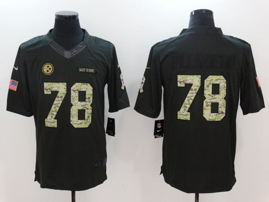 Men's Pittsburgh Steelers Alejandro Villanueva #78 Black Authentic Game jersey