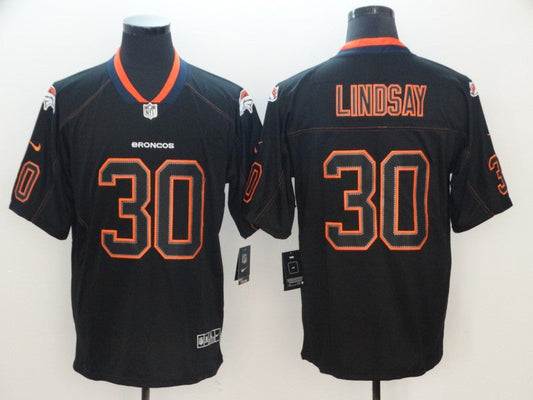 Men's Denver Broncos Phillip Lindsay #30 Black Game Jersey1