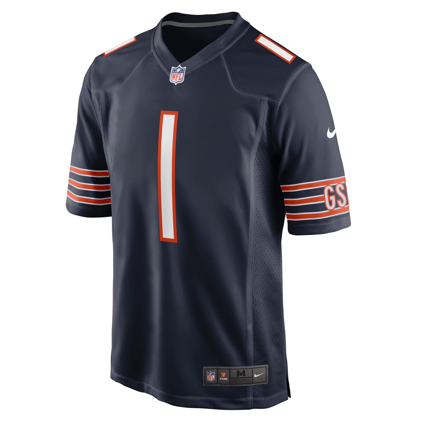 Chicago Bears Number 1 Dad Navy Game Jersey