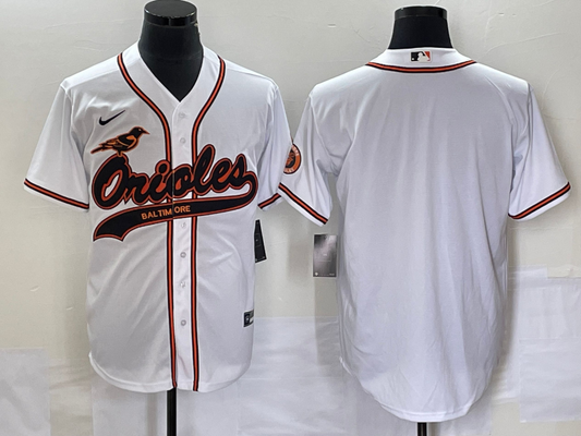 Men's Baltimore Orioles White Replica Blank jersey Joint Edition