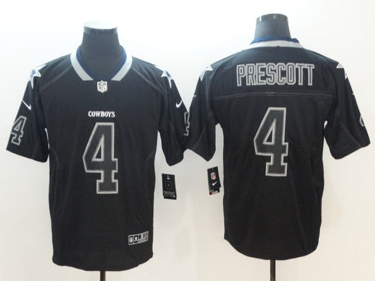 Men's Dallas Cowboys Dak Prescott #4 Black Alternate Game Jersey1