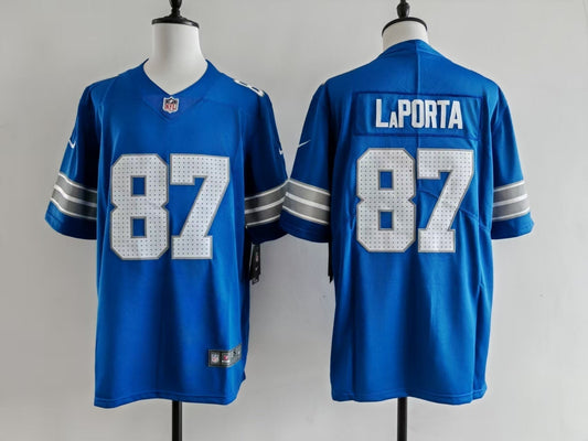 Men's Detroit Lions Sam LaPorta Jersey -  Blue