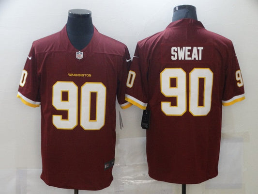 Men's Washington Commanders Montez Sweat #90 Red Game jersey