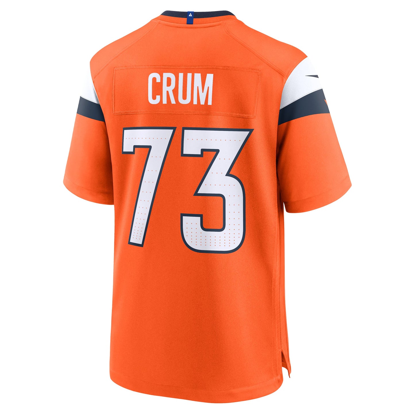 Denver Broncos Frank Crum Orange Team Game Jersey