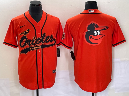 Men's Baltimore Orioles Orange Replica Player jersey Joint Edition