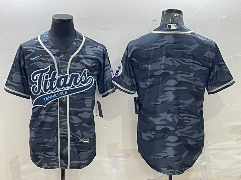 Men's Tennessee Titans Gray Camouflage Blank jersey