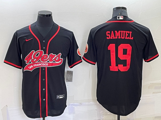 Men's San Francisco 49ers Deebo Samuel #19 Black Game jersey Joint Edition