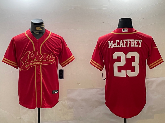 Men's San Francisco 49ers Christian McCaffrey #23 Scarlet Team Game jersey