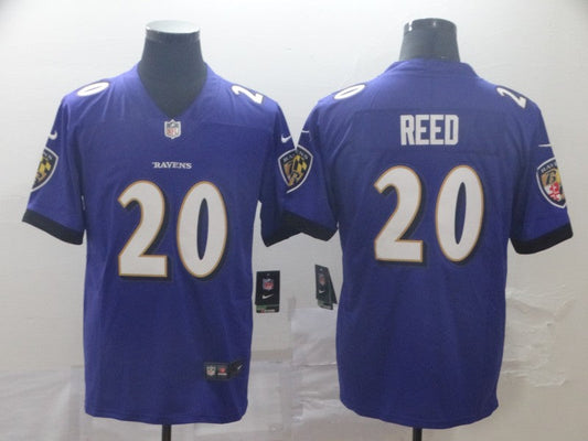 Men's Baltimore Ravens Ed Reed #20 Purple Game Jersey1