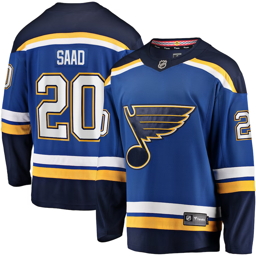 Men's St. Louis Blues Brandon Saad #20 Blue Home Breakaway Player Jersey1