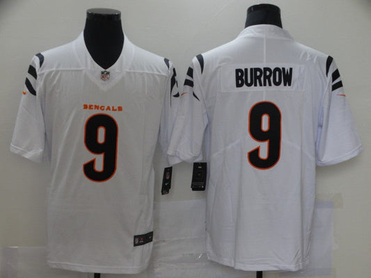 Men's Cincinnati Bengals Joe Burrow #9 White Game Player Jersey1