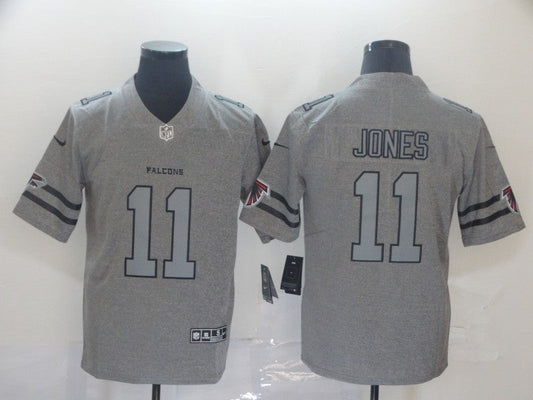 Men's Atlanta Falcons Julio Jones #11 Gray Game Jersey1