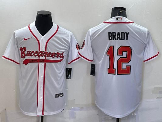Men's Tampa Bay Buccaneers Tom Brady #12 White Game jersey Joint Edition
