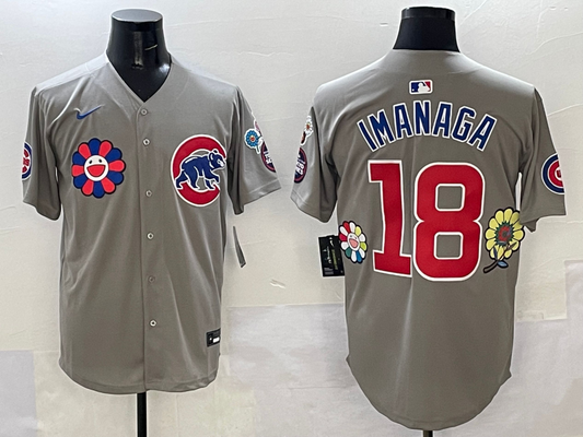 Men's Chicago Cubs Shota Imanaga #18 Gray Player Jersey