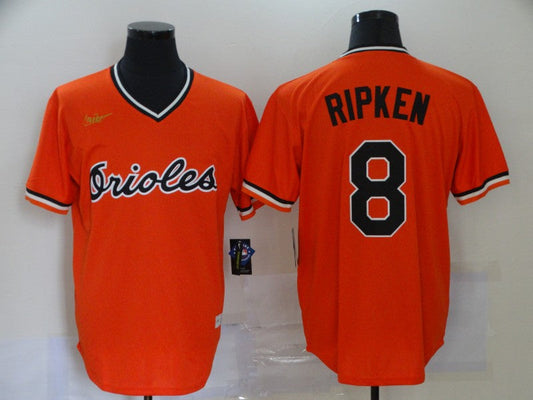 Men's Baltimore Orioles Cal Ripken Jr. #8 Orange Replica Team jersey