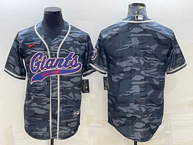 Men's New York Giants Grey Camouflage Blank jersey
