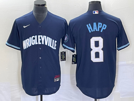 Men's Chicago Cubs Andre Dawson #8 Navy City Connect Replica jersey