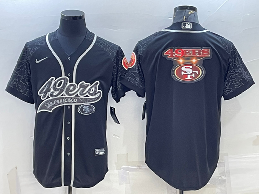 Men's San Francisco 49ers Black Retired Player RFLCTV Limited jersey