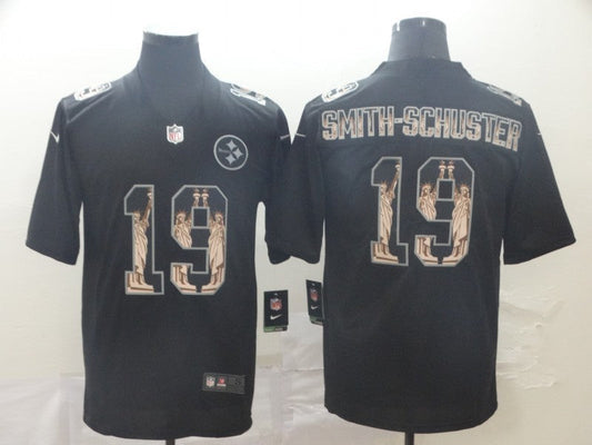 Men's Pittsburgh Steelers JuJu Smith-Schuster #19 Black Team Game jersey