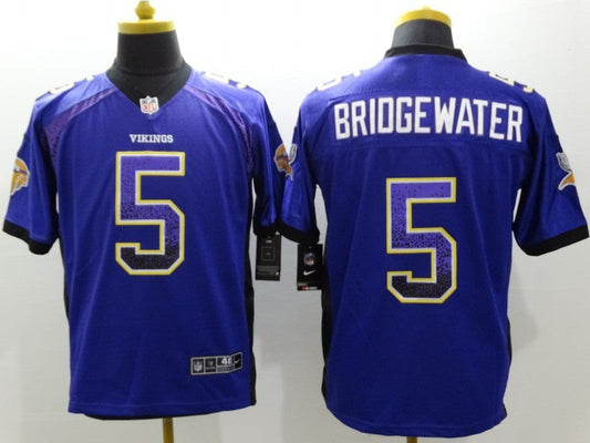 Men's Minnesota Vikings Teddy Bridgewater #5 Purple Game jersey