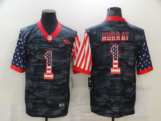 Men's Arizona Cardinals Kyler Murray #1 Gray Camouflage Game Player Jersey1