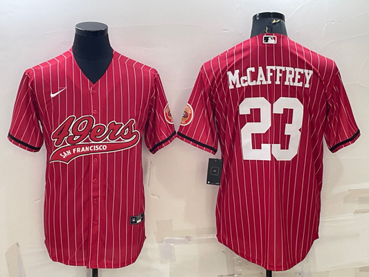 Men's San Francisco 49ers Christian McCaffrey #23 Red Game Player jersey Joint Edition