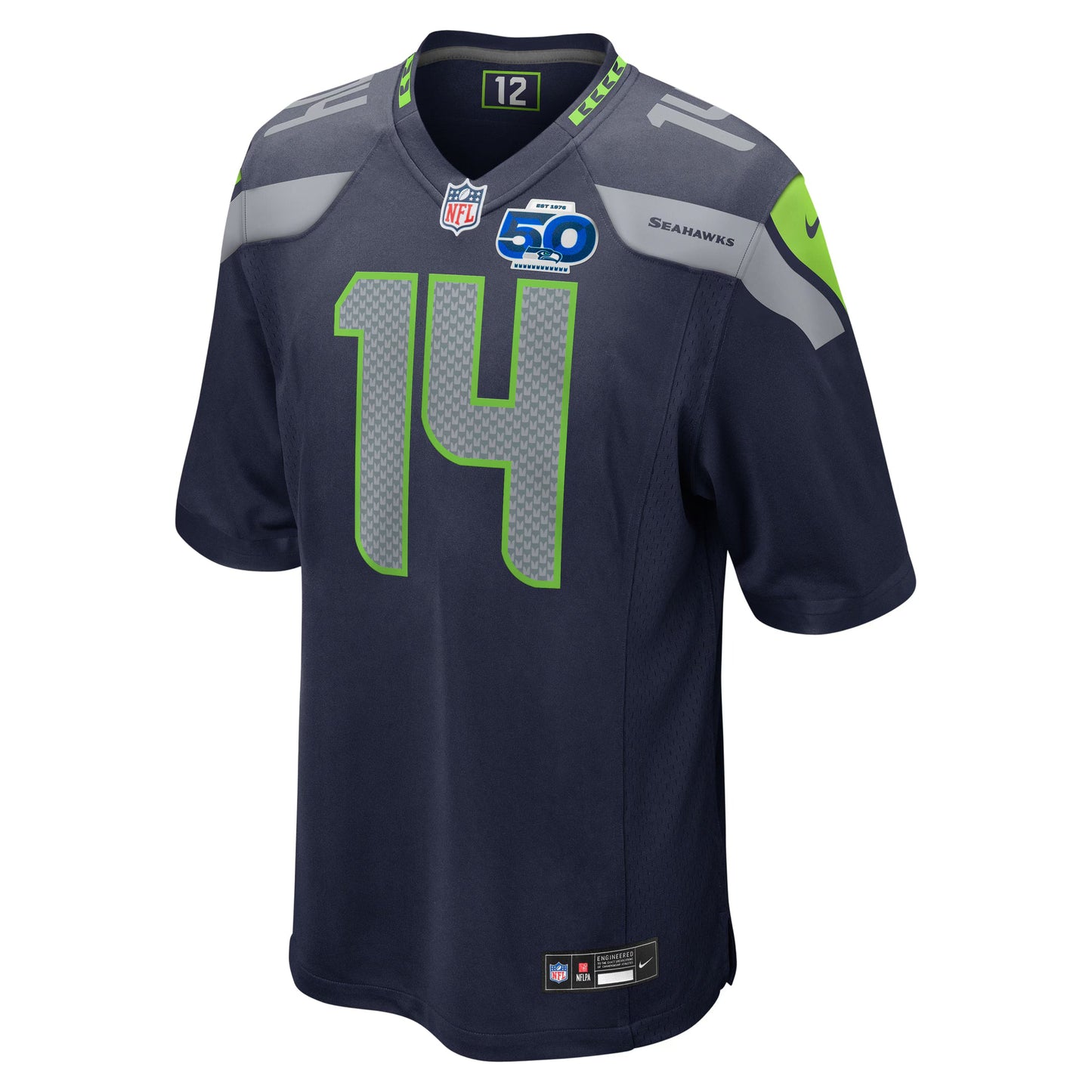 Seattle Seahawks Sam Darnold College Navy Team 50th Season Game Jersey