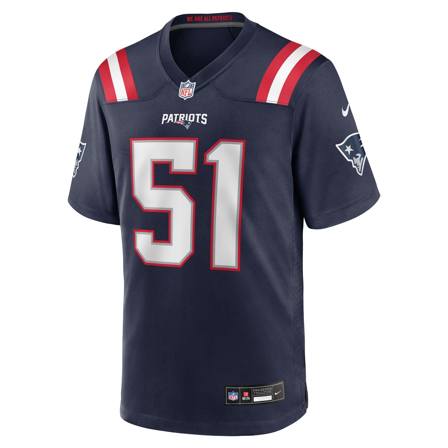 New England Patriots Jack Gibbens Navy Team Game Jersey