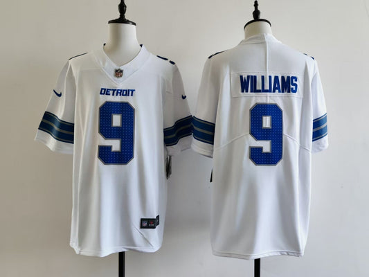 Men's Detroit Lions Jameson Williams Jersey -  White#9