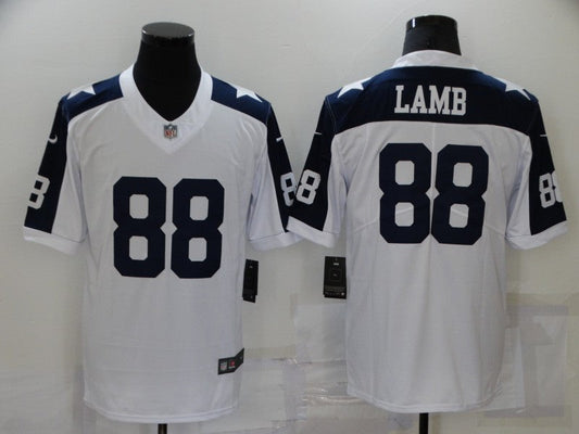 Men's Dallas Cowboys CeeDee Lamb #88 White Player Game Jersey1
