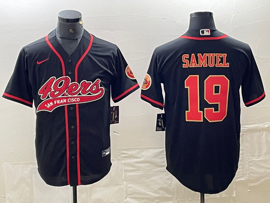 Men's San Francisco 49ers Deebo Samuel #19 Black Fashion jersey Joint Edition