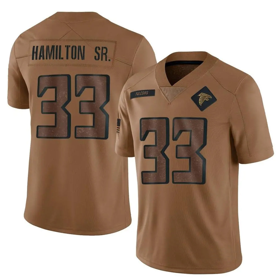 A.Falcons #33 Antonio Hamilton Sr. Player Brown Salute To Service Limited Football Jerseys
