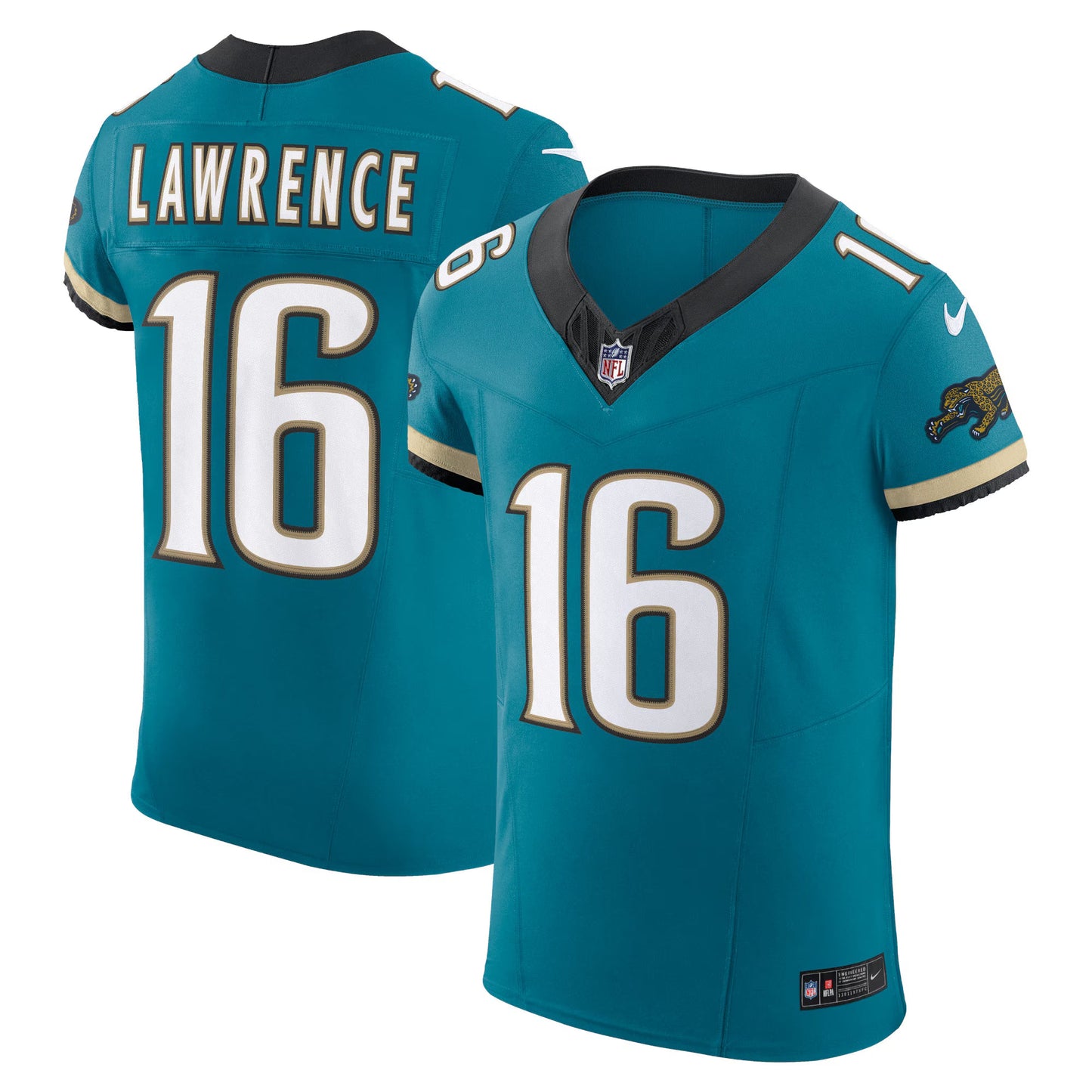 Jacksonville Jaguars Trevor Lawrence Teal Prowler Throwback Vapor F.U.S.E. Elite Jersey