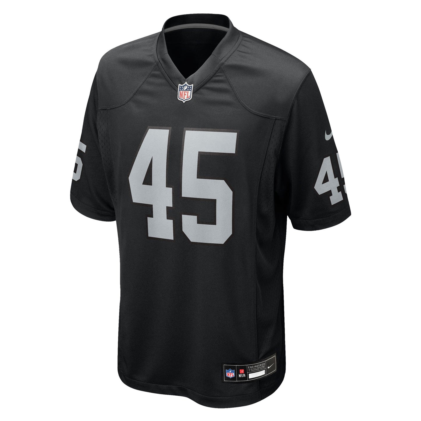 Las Vegas Raiders Devin White Black Team Game Jersey
