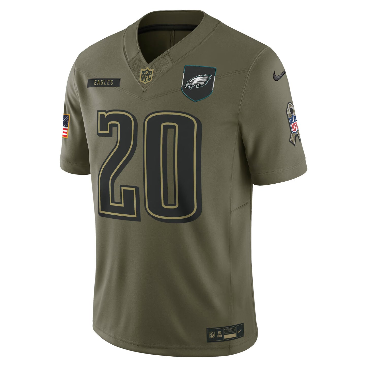 Philadelphia Eagles Brian Dawkins Olive 2025 Salute to Service Retired Limited Jersey