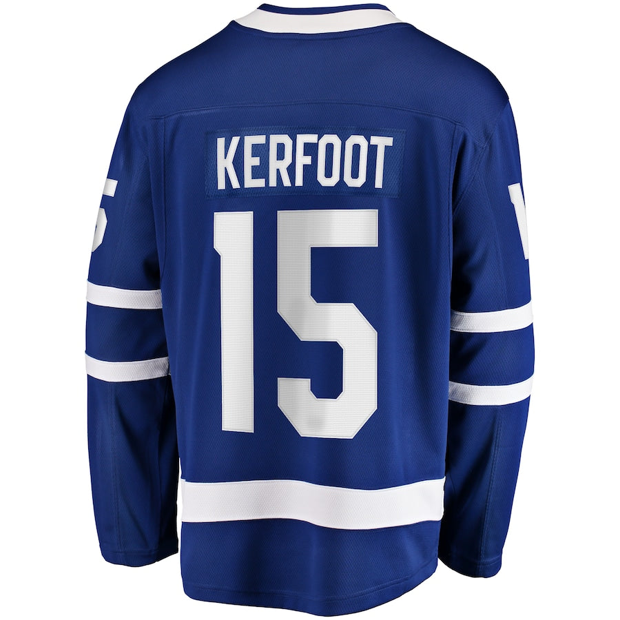 T.Maple Leafs #15 Alexander Kerfoot Replica Player Jersey Blue Stitched American Hockey Jerseys