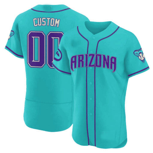Custom Arizona Diamondbacks 2024 Teal Purple All Stitched Baseball Jersey