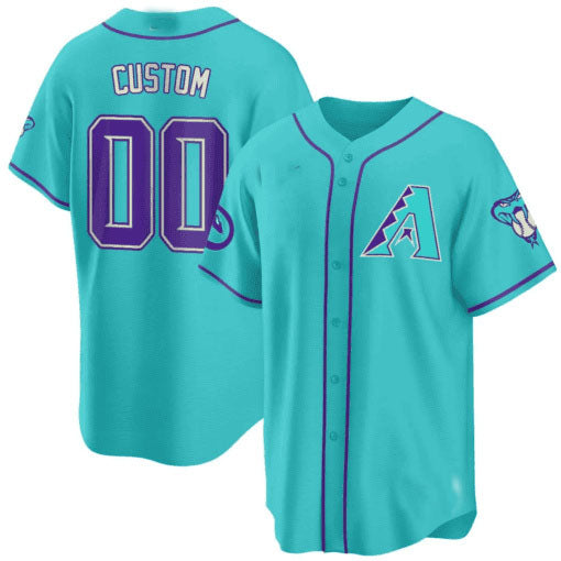 Custom Arizona Diamondbacks 2024 Teal Purple All Stitched Baseball Jersey