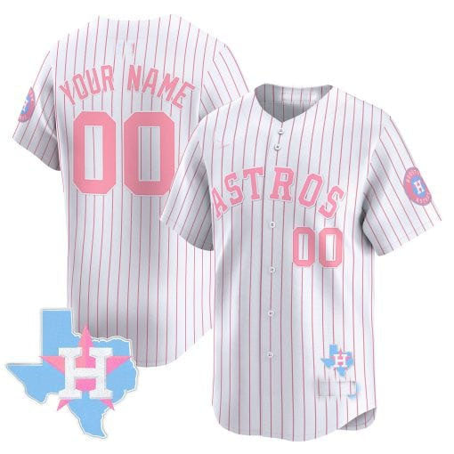 Custom Houston Astros Bubblegum Blue Vapor Premier Limited All Stitched Baseball Jersey