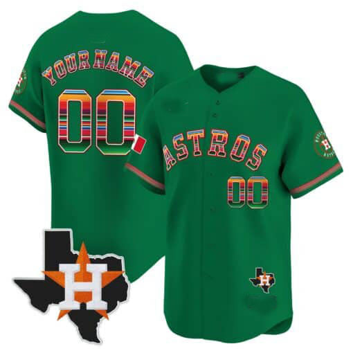 Custom Houston Astros Mexico Texas Patch Vapor Premier Limited All Stitched Baseball Jersey