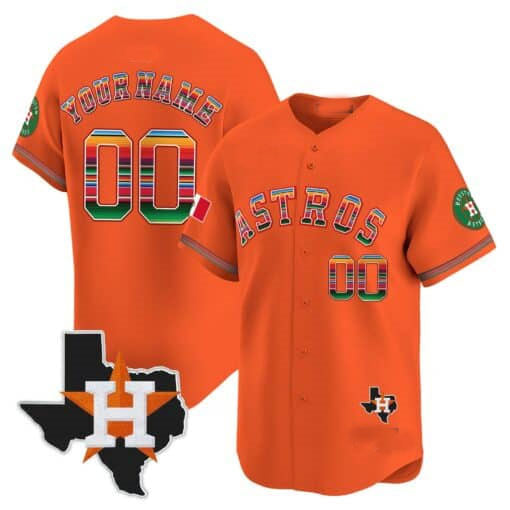Custom Houston Astros Mexico Texas Patch Vapor Premier Limited All Stitched Baseball Jersey