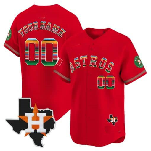 Custom Houston Astros Mexico Texas Patch Vapor Premier Limited All Stitched Baseball Jersey