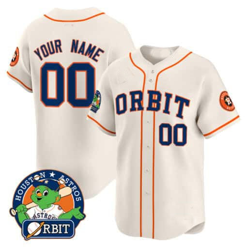 Custom Houston Astros Orbit Patch Vapor Premier Limited All Stitched Baseball Jersey