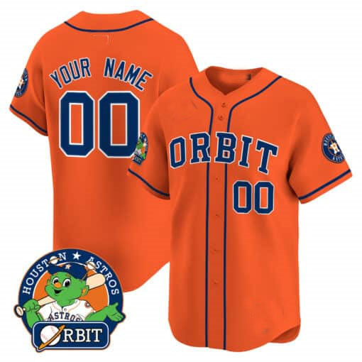 Custom Houston Astros Orbit Patch Vapor Premier Limited All Stitched Baseball Jersey