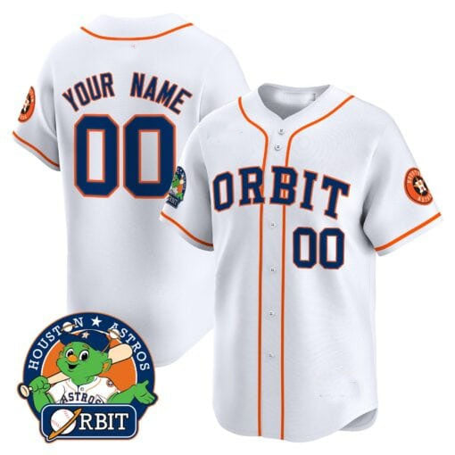 Custom Houston Astros Orbit Patch Vapor Premier Limited All Stitched Baseball Jersey