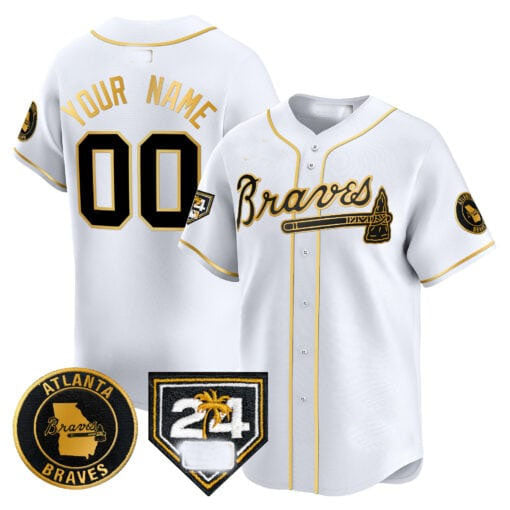 Custom Atlanta Braves 2024 Spring Training Patch Vapor Premier Limited All Stitched Baseball Jersey