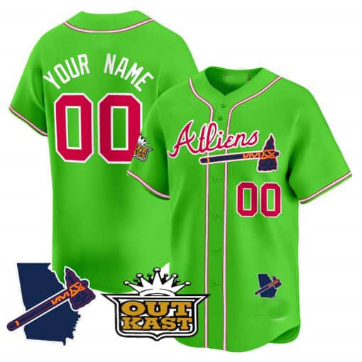 Custom Atlanta Braves Atliens Vapor Premier Limited V2 C All Stitched Baseball Jersey