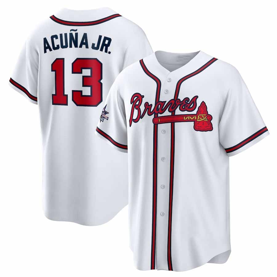 Atlanta Braves #13 Ronald Acua Jr. 2025 All-Star Game Home Replica Player Jersey - White Stitched Baseball Jersey